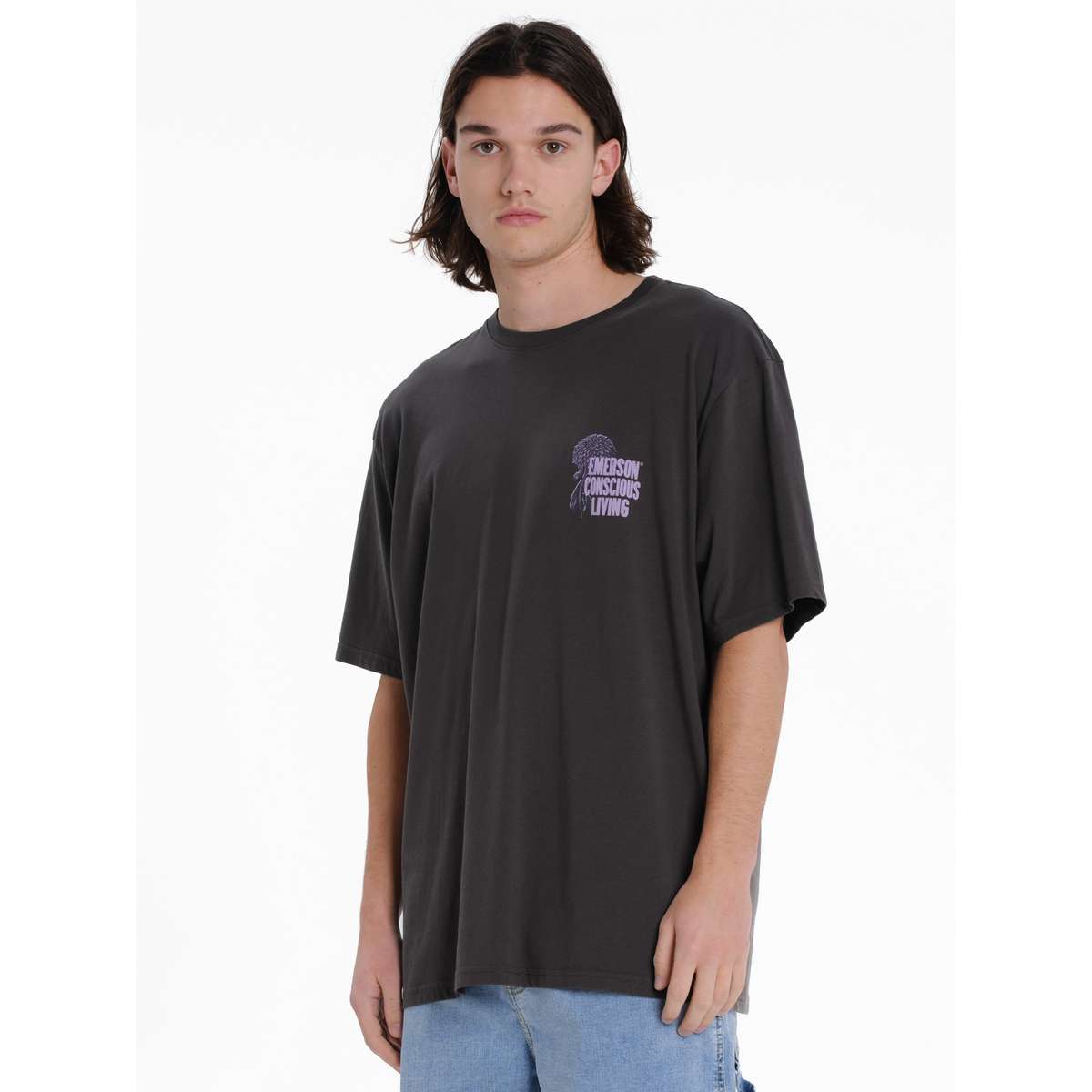 EMERSON CONSCIOUS LIVING ΑΝΔΡΙΚΟ T-SHIRT COTTON CHARCOAL