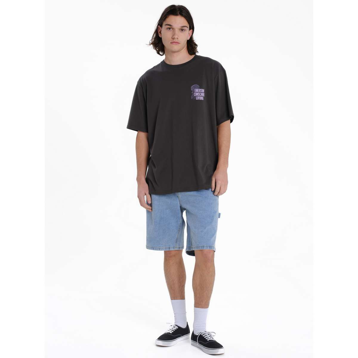 EMERSON CONSCIOUS LIVING ΑΝΔΡΙΚΟ T-SHIRT COTTON CHARCOAL