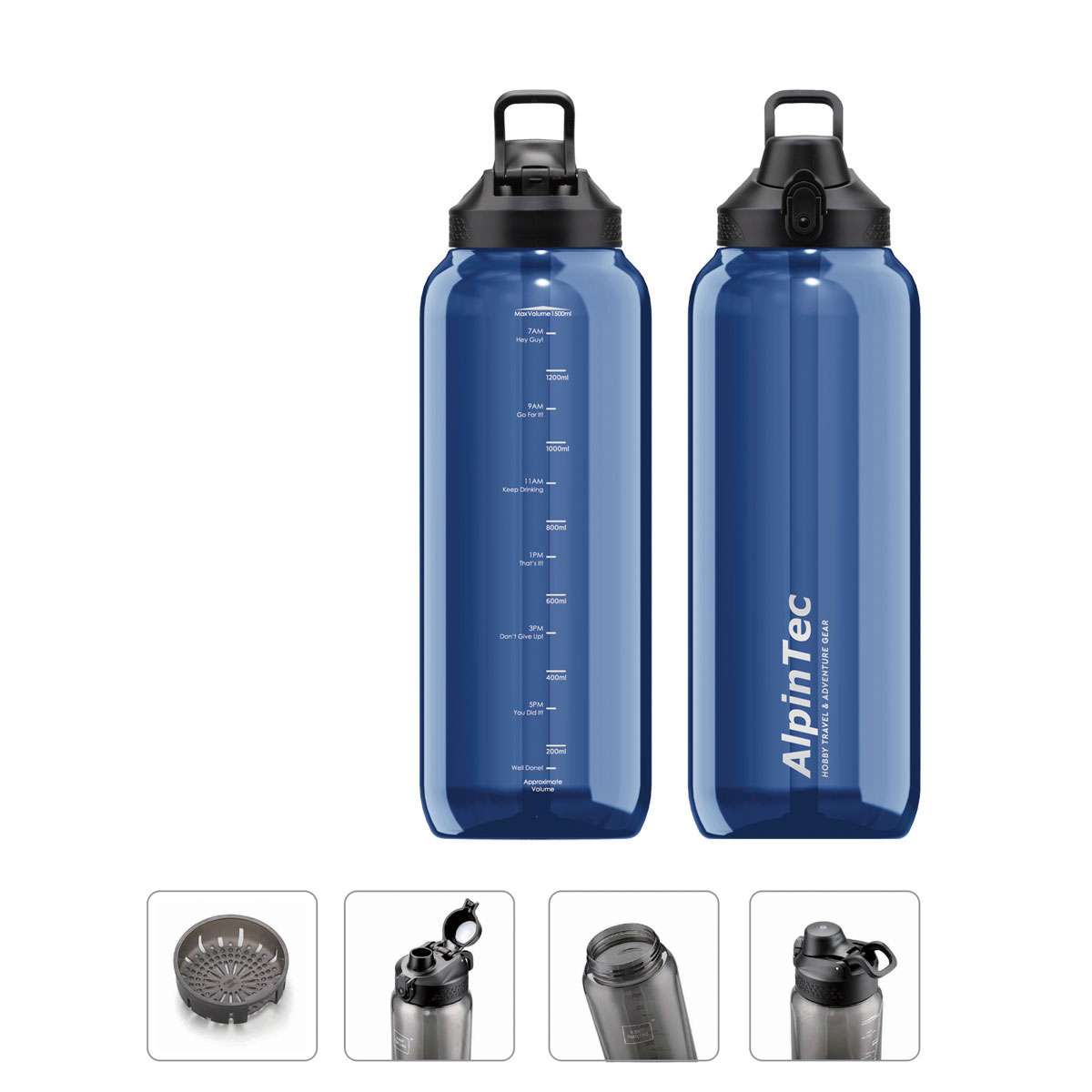 Alpine AlpinTec Πλαστικό Παγούρι 1500ml Μπλε E-1500BE