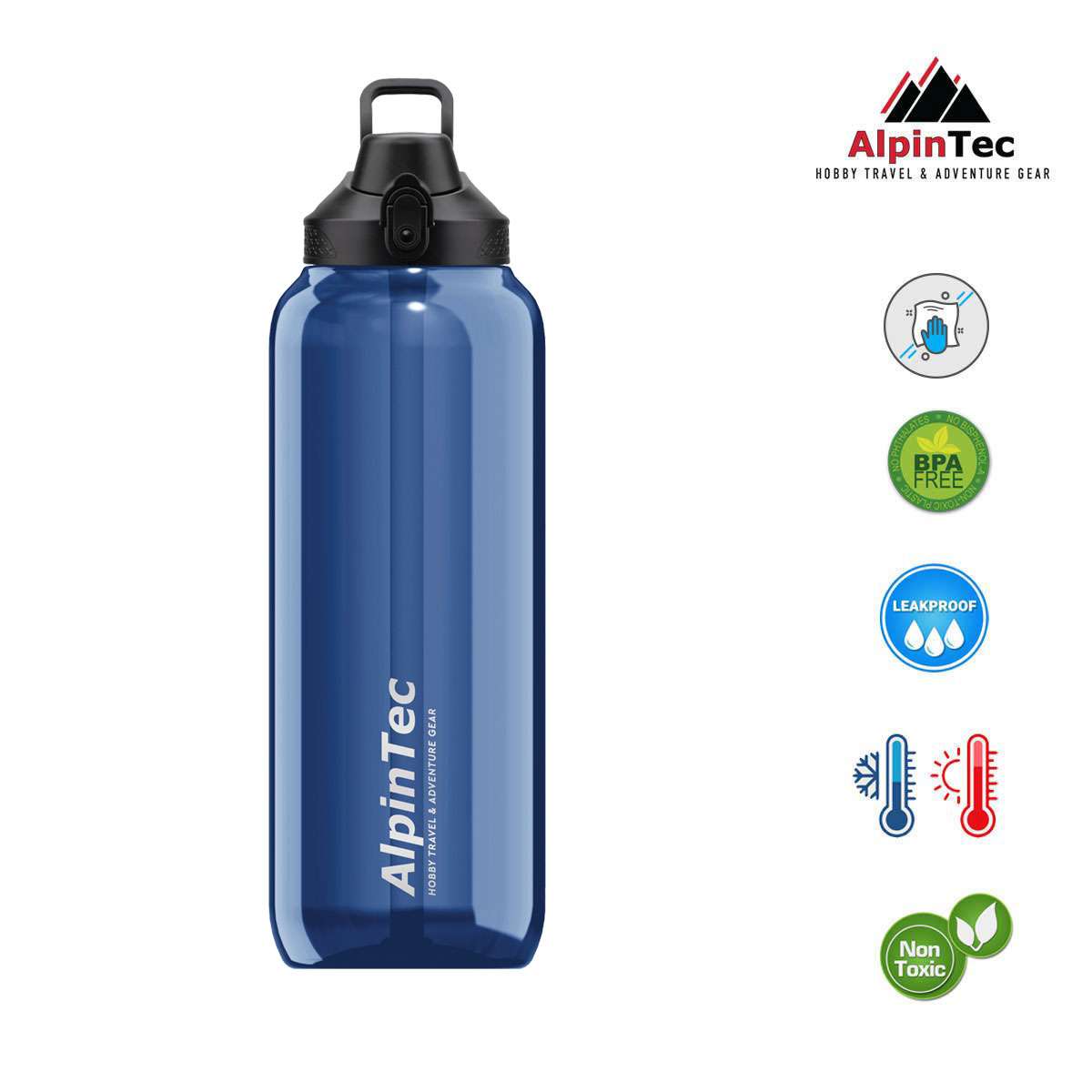 Alpine AlpinTec Πλαστικό Παγούρι 1500ml Μπλε E-1500BE