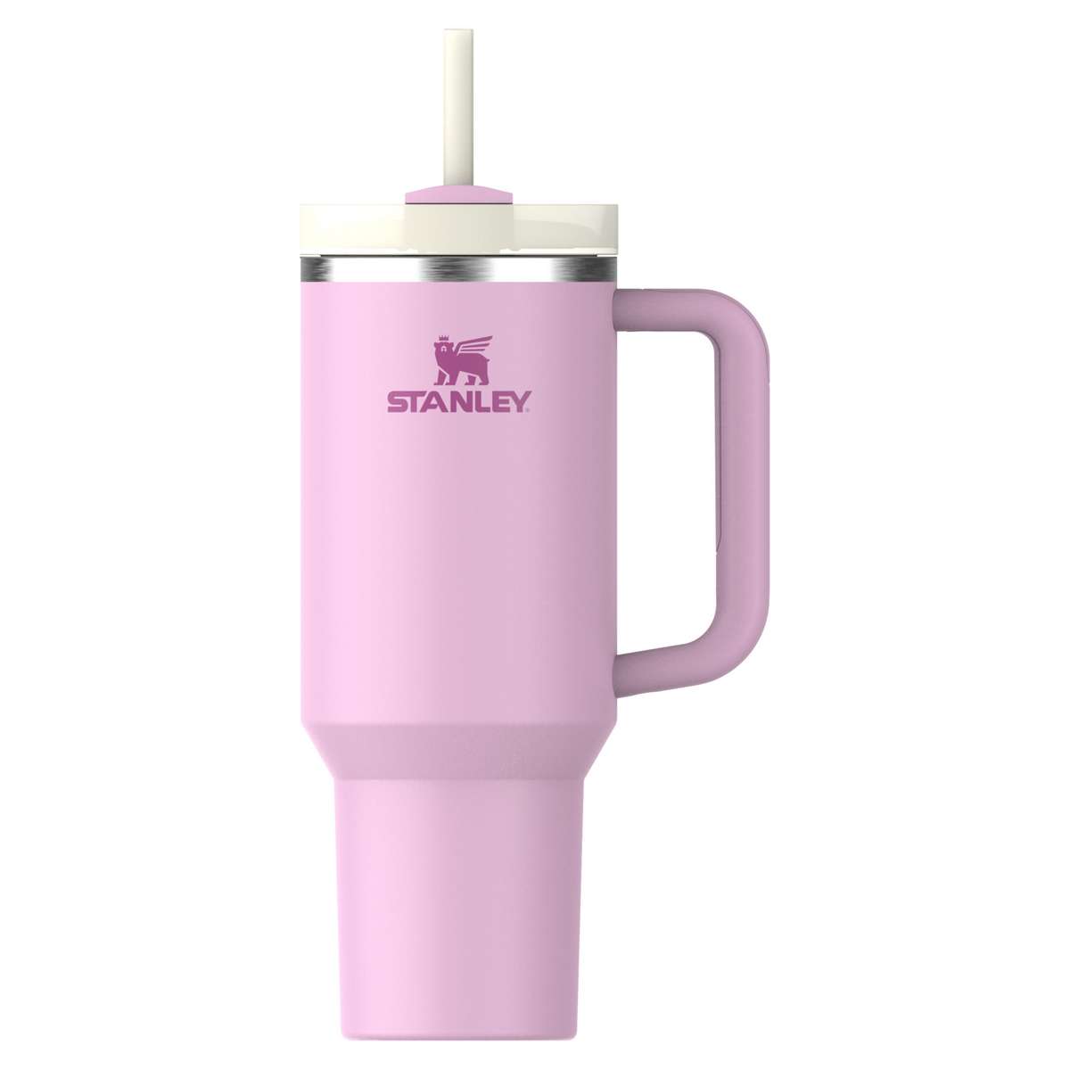 Stanley Quencher H2.0 FlowState Handled Tumbler Θερμός Ανοξείδωτο BPA Free 1.18lt Cherry Blossom