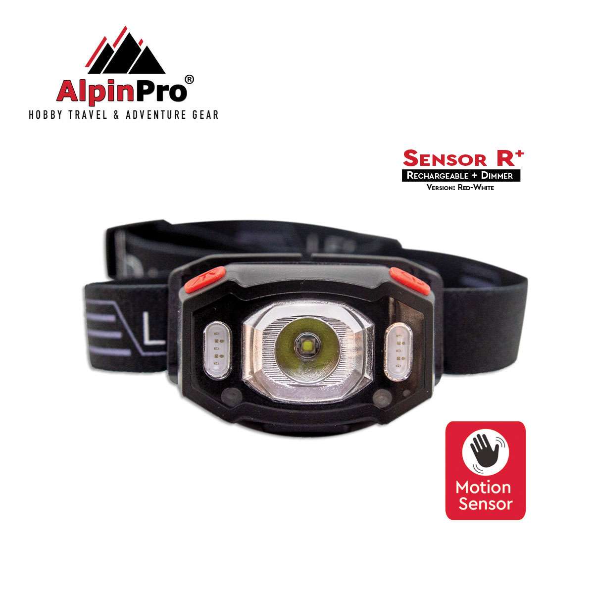 Alpin Επαναφορτιζόμενος Φακός Κεφαλής LED IPX4 Μέγιστη Φωτεινότητα 335lm