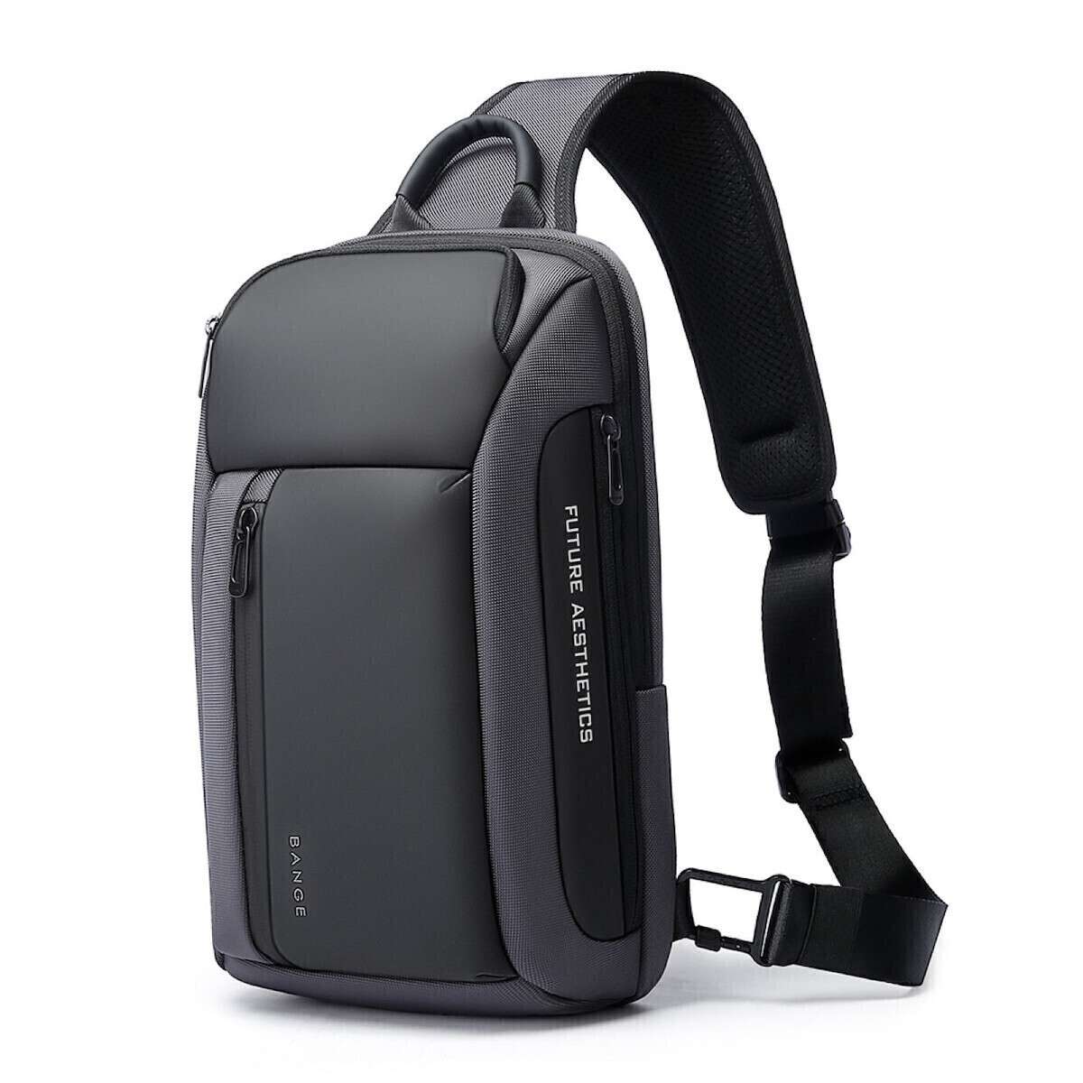 Τσαντάκι ώμου χιαστί crossbody Bange 7566 γκρί 