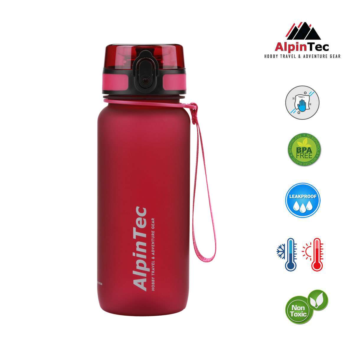 AlpinPro T-750 Αθλητικό Πλαστικό Παγούρι 650ml T-750RS