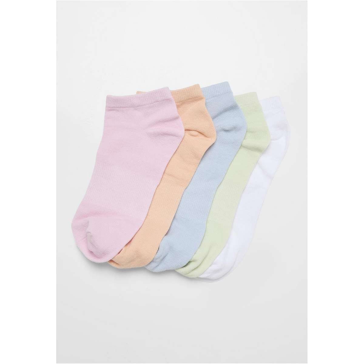 URBAN CLASSICS NO SHOW SOCKS 5-PACK MULTICOLOR