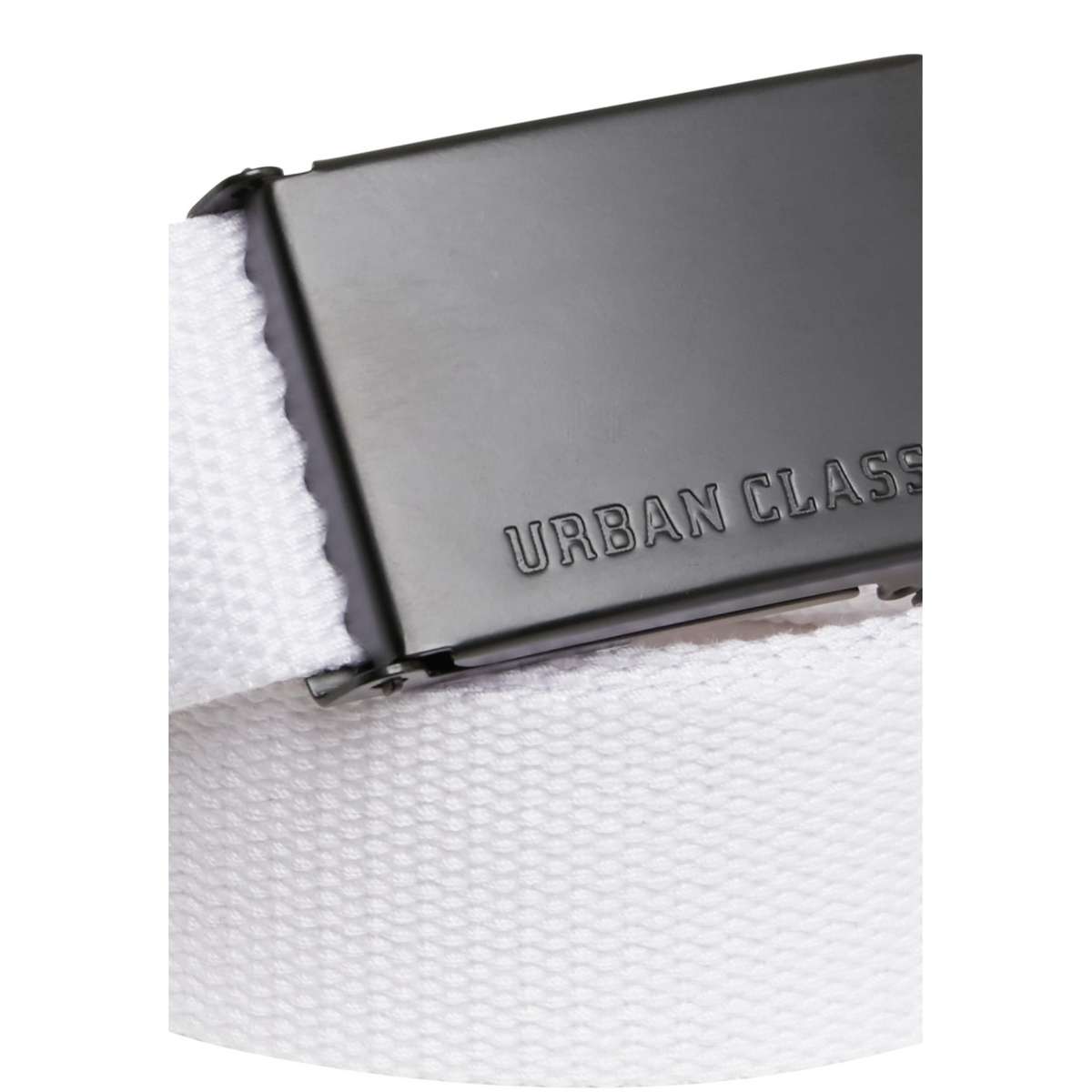 URBAN CLASSICS UNISEX CANVAS BELTS TB305 WHITE/BLACK