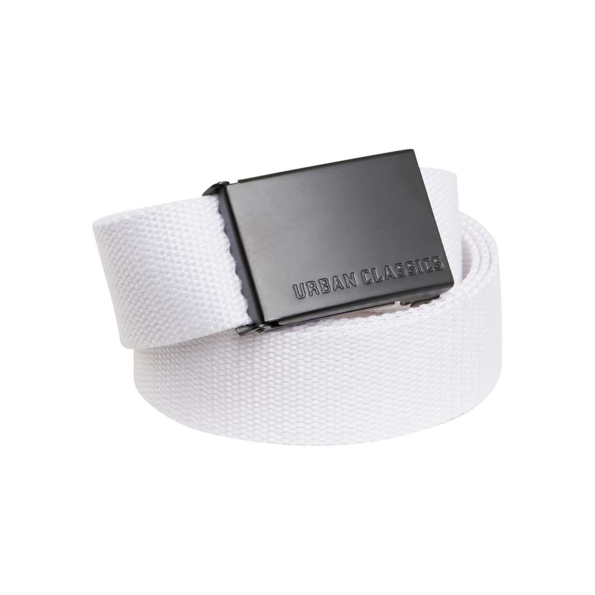 URBAN CLASSICS UNISEX CANVAS BELTS TB305 WHITE/BLACK