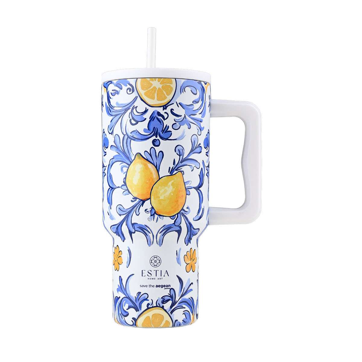 ΘΕΡΜΟΣ STRAW TUMBLER XL SAVE THE AEGEAN 900ml AMALFI COAST 