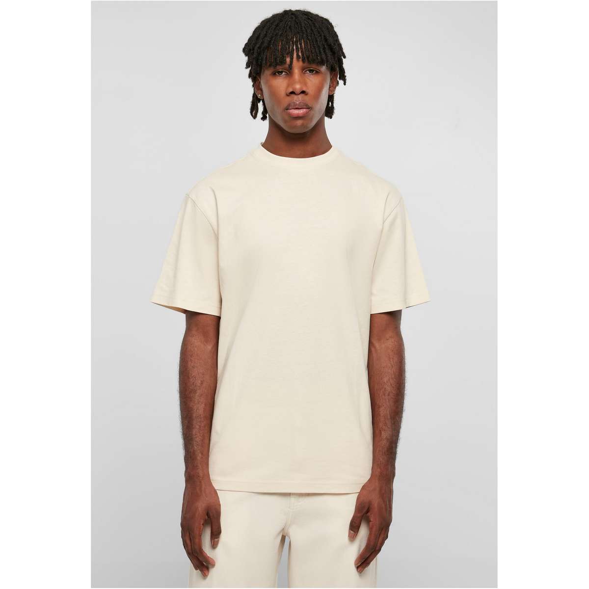 URBAN CLASSICS MEN’S REGULAR FIT COTTON TALL TEE TB006 WHITESAND