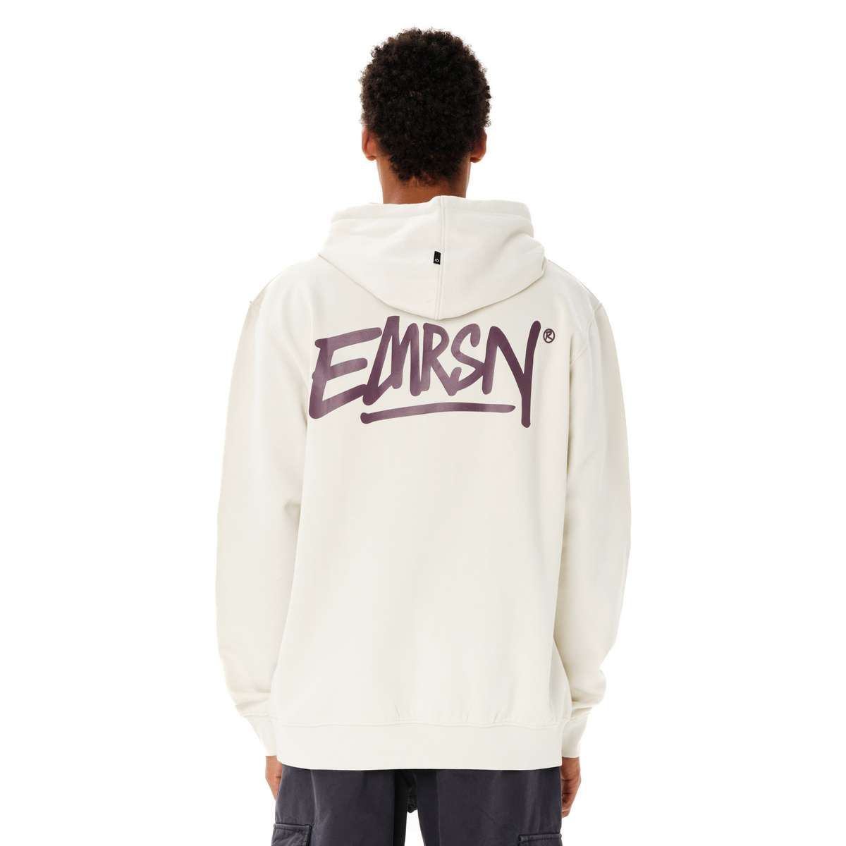 EMERSON TAG MEN΄S REGULAR FIT COTTON SWEATSHIRT HOODIE CLAY WHITE