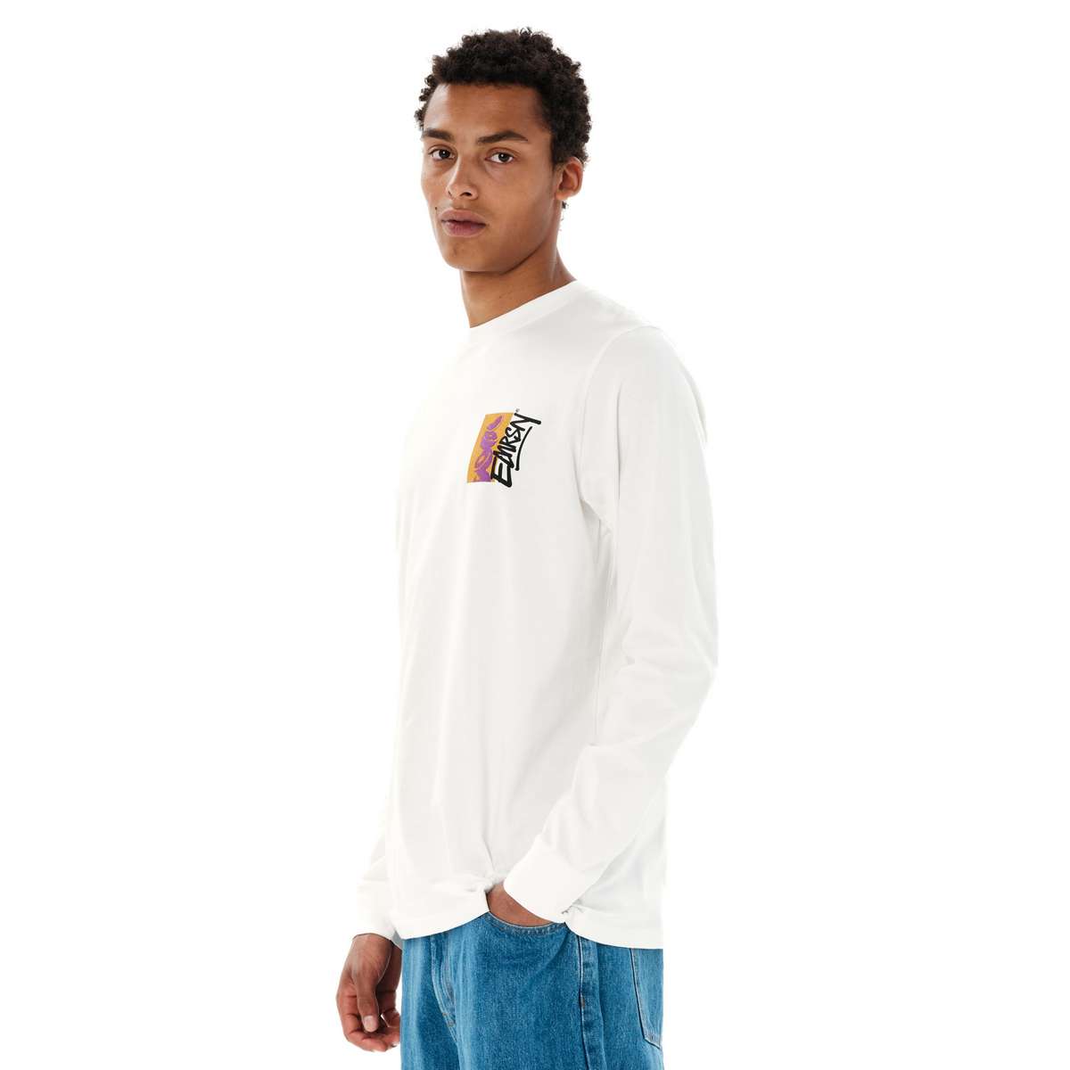 EMERSON MEN’S REGULAR FIT COTTON LONG SLEEVE TEE OFF WHITE