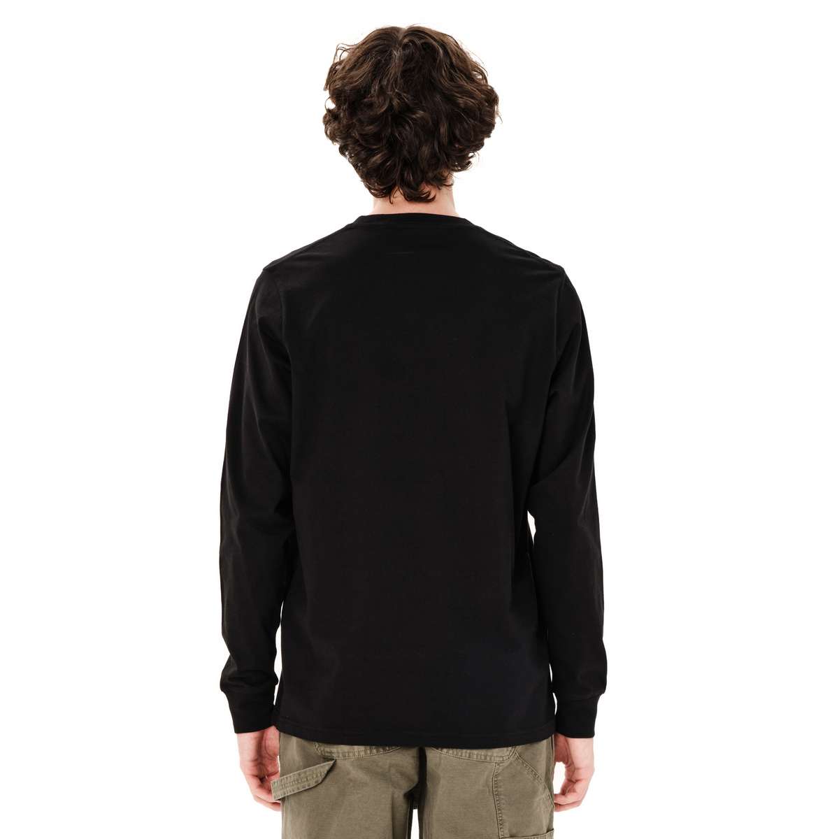 EMERSON MEN’S REGULAR FIT COTTON LONG SLEEVE TEE 262.EM31.01 BLACK