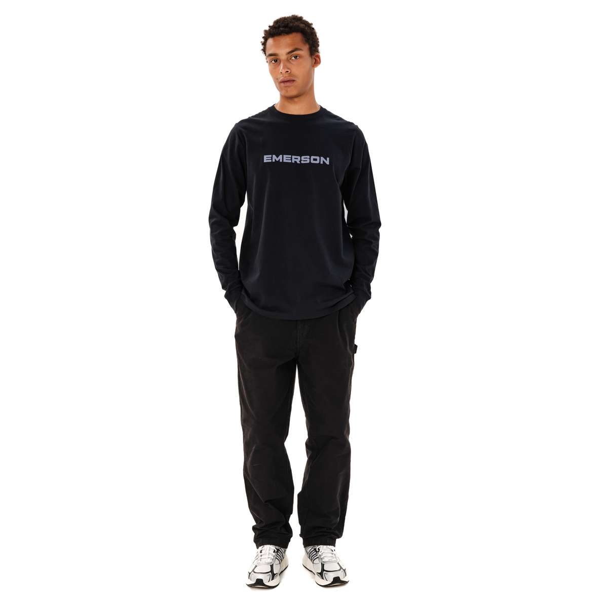 EMERSON MEN’S REGULAR FIT COTTON LONG SLEEVE TEE 262.EM31.01 D.NAVY