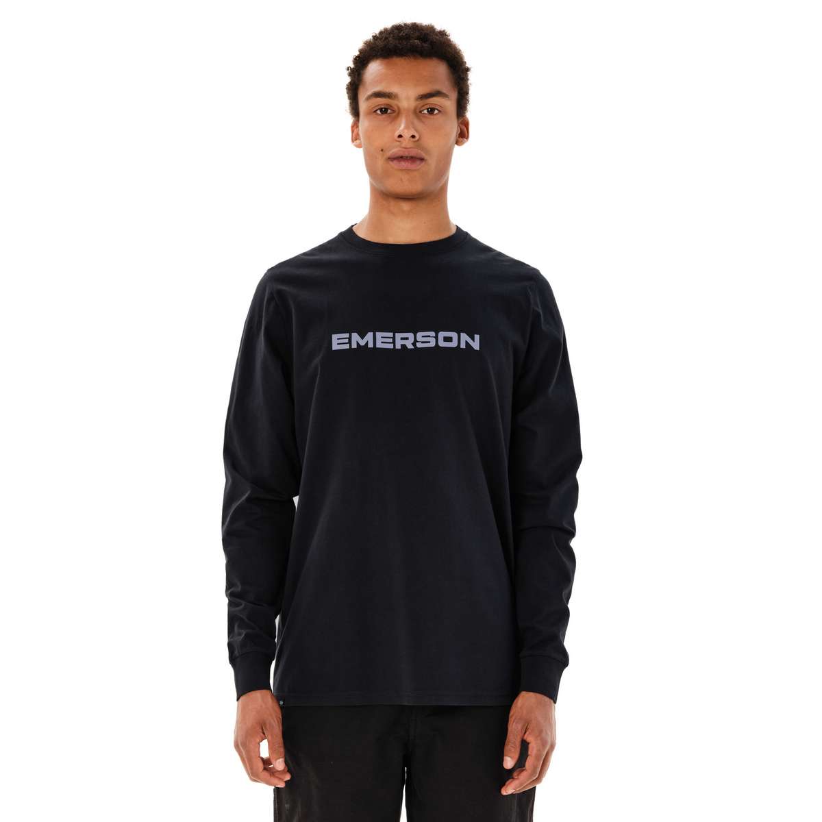 EMERSON MEN’S REGULAR FIT COTTON LONG SLEEVE TEE 262.EM31.01 D.NAVY