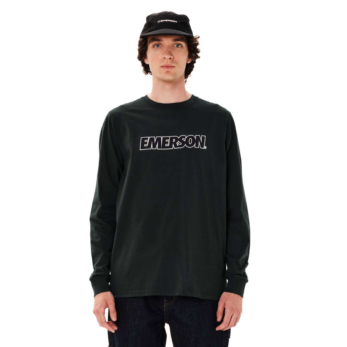 EMERSON MEN’S REGULAR FIT COTTON LONG SLEEVE TEE FOREST TEAL