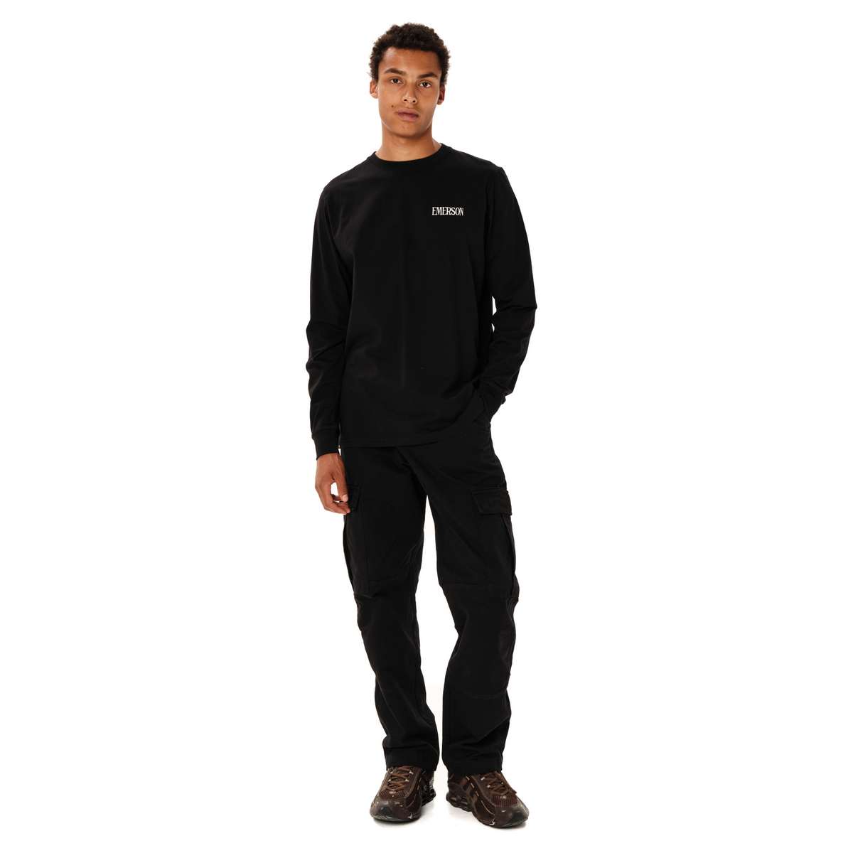 EMERSON ΄΄RESPONSIBLE LIVING΄΄ MEN’S REGULAR FIT COTTON LONG SLEEVE TEE BLACK