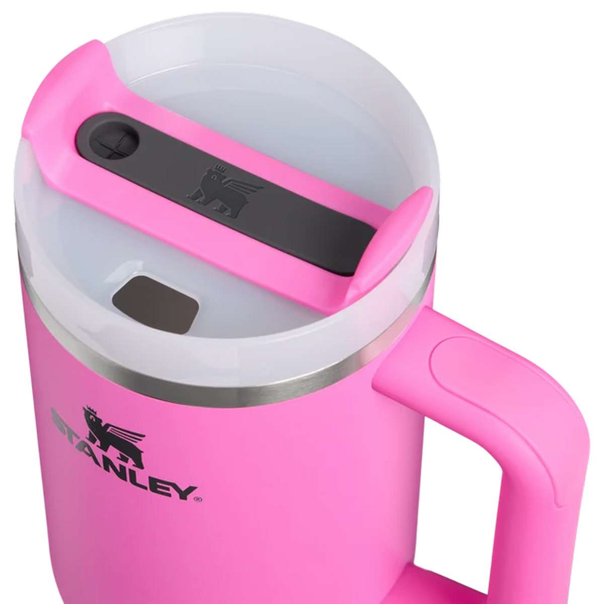 Stanley Quencher H2.0 FlowState Handled Tumbler Θερμός Ανοξείδωτο BPA Free 1.18lt Hot Pink