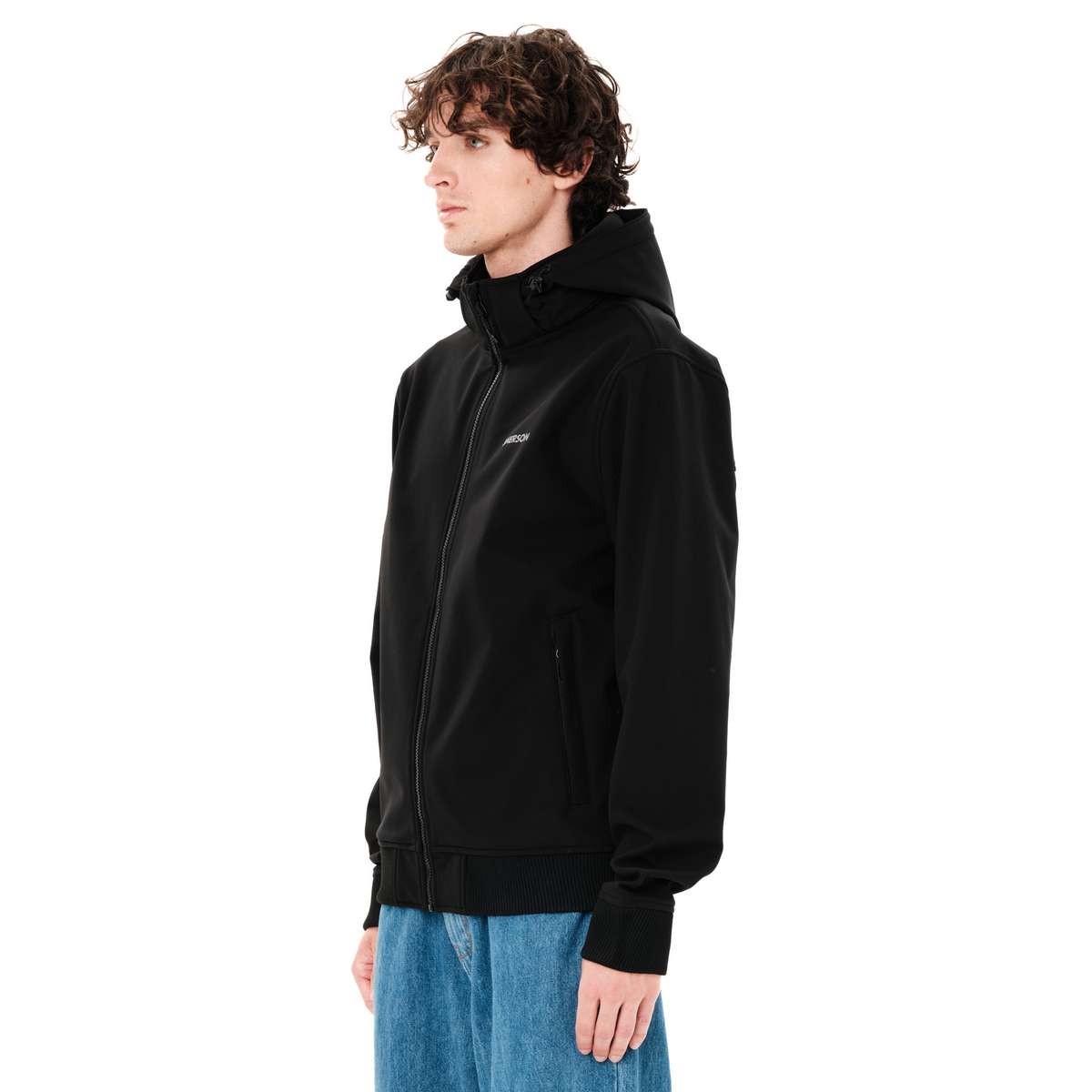 EMERSON MEN΄S BONDED BOMBER JACKET WITH DETACHABLE HOOD BLACK