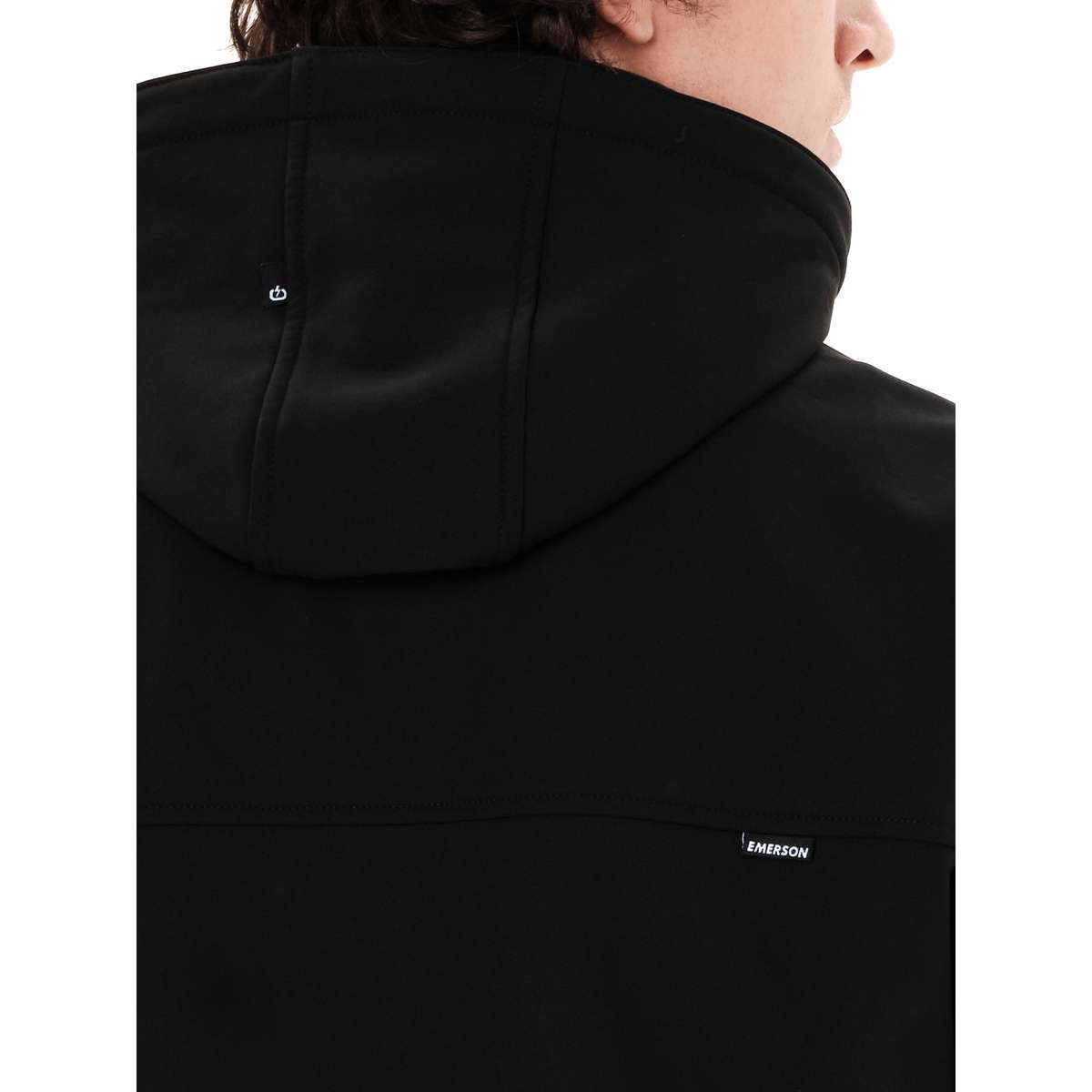 EMERSON MEN΄S BONDED BOMBER JACKET WITH DETACHABLE HOOD BLACK