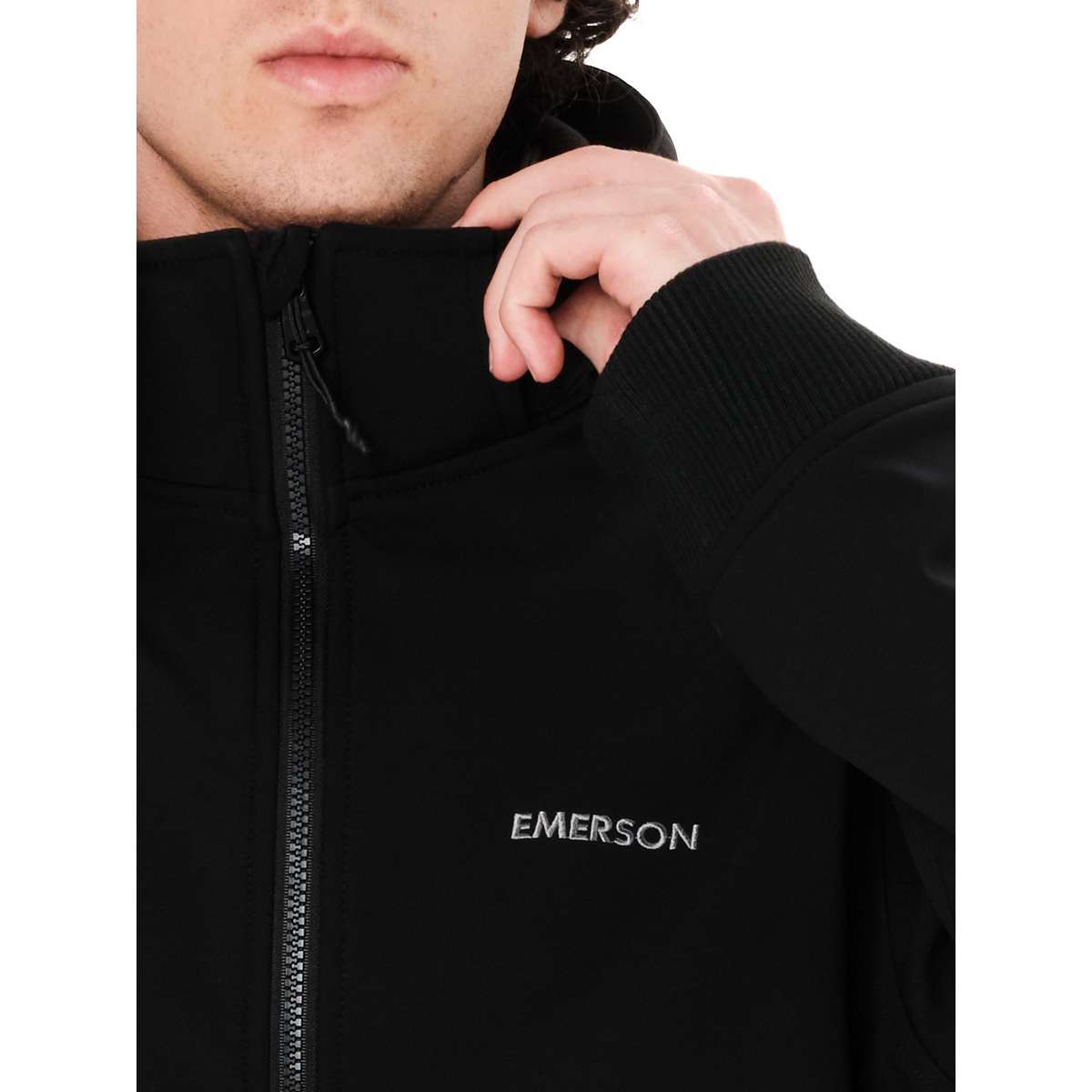 EMERSON MEN΄S BONDED BOMBER JACKET WITH DETACHABLE HOOD BLACK