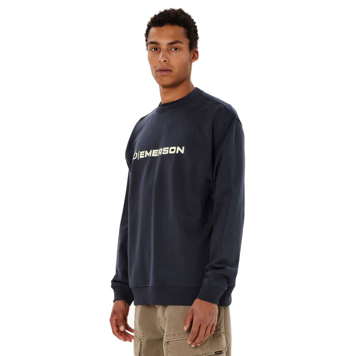 EMERSON MEN’S REGULAR FIT COTTON CLASSIC CREW NECK DUSKY BLUE - Μπλε - 3XL