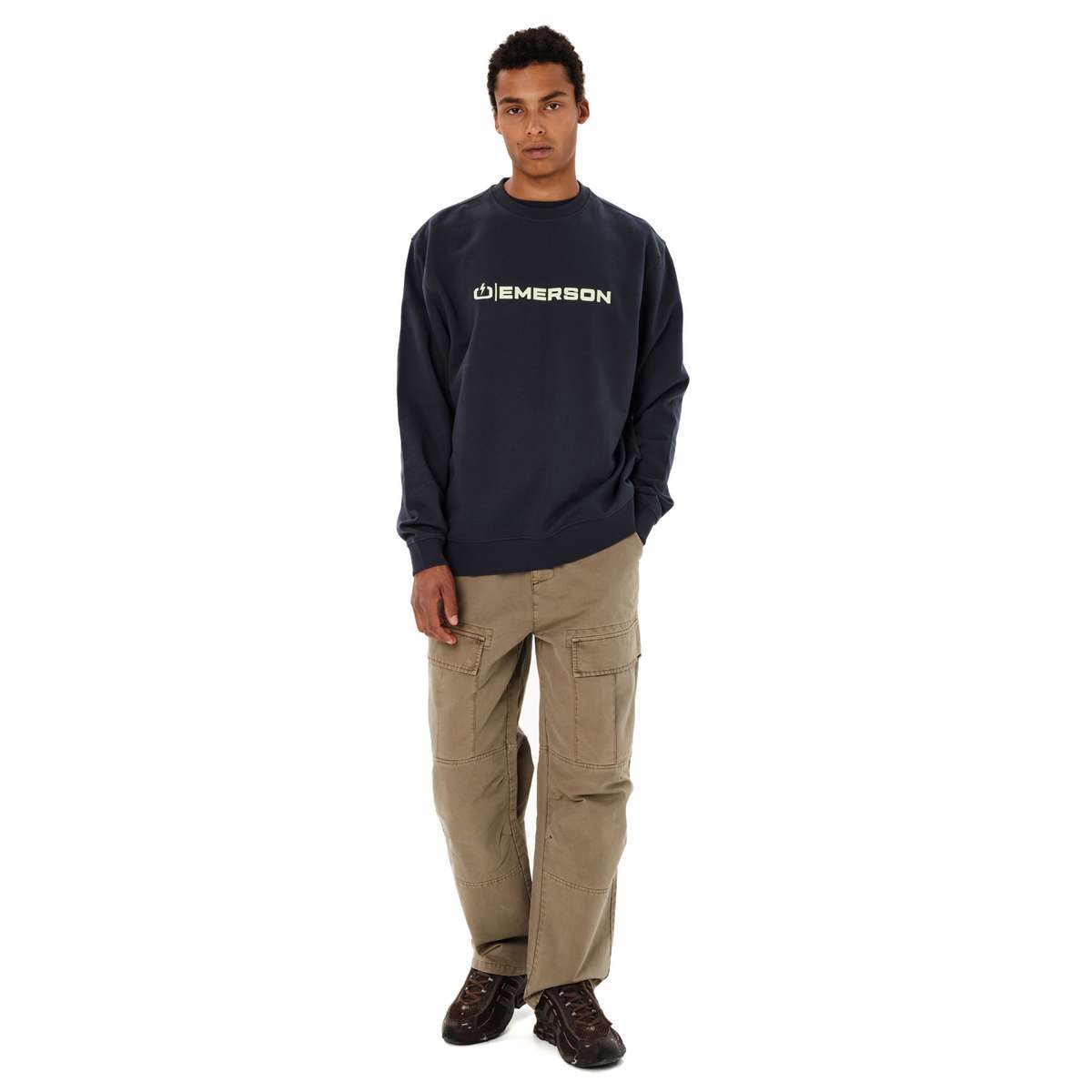 EMERSON MEN’S REGULAR FIT COTTON CLASSIC CREW NECK DUSKY BLUE - Μπλε - 3XL