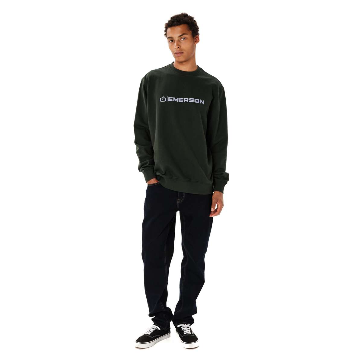EMERSON MEN’S REGULAR FIT COTTON CLASSIC CREW NECK FOREST GREEN - Πράσινο - M