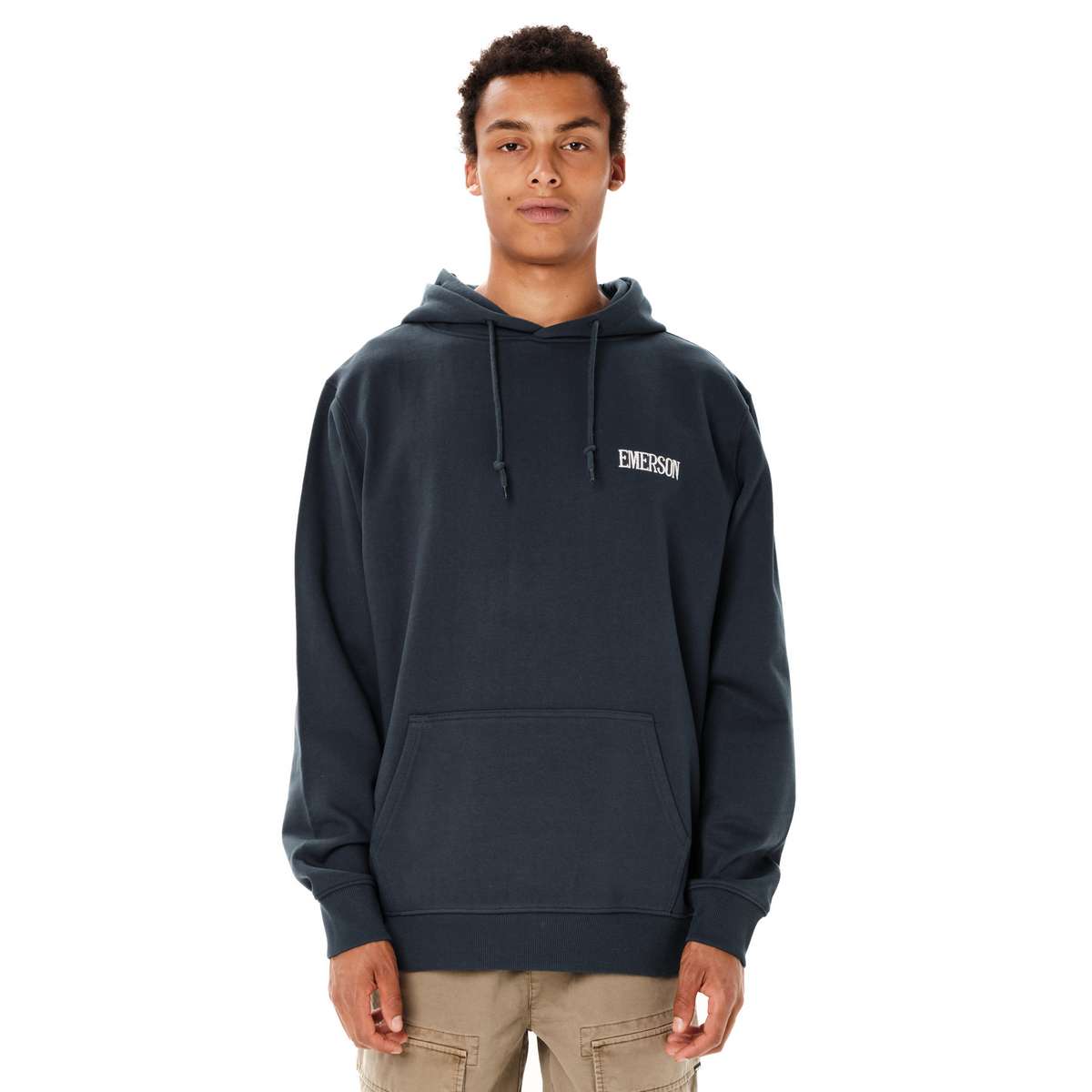 EMERSON ΄΄RESPONSIBLE LIVING΄΄ MEN’S COTTON PULLOVER HOODIE TEAL BLUE