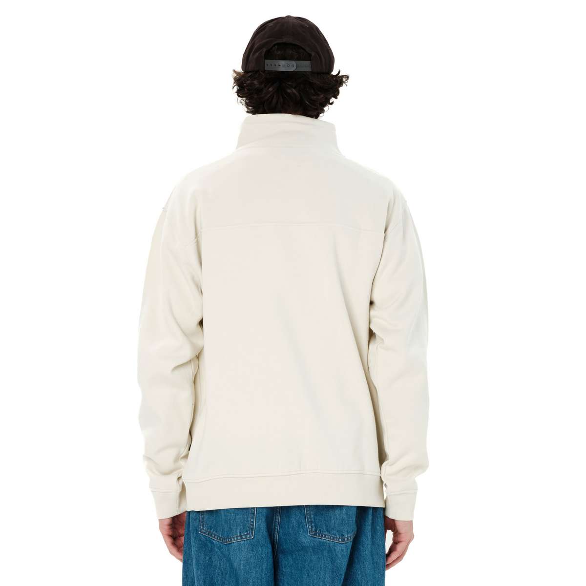 EMERSON MEN’S REGULAR FIT COTTON LOGO HALF-ZIP HOODIE CLAY WHITE - Λευκό - L