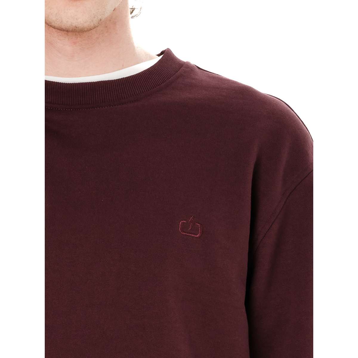 EMERSON MEN’S REGULAR FIT COTTON CLASSIC CREW NECK BURGUNDY - Μπορντό - L