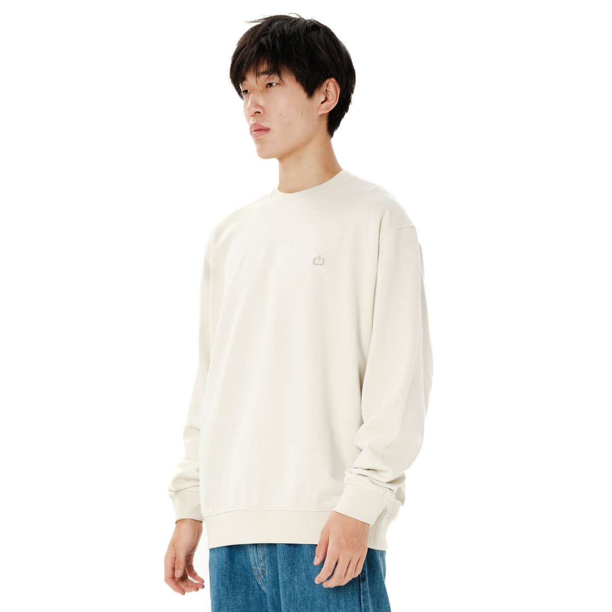 EMERSON MEN’S REGULAR FIT COTTON CLASSIC CREW NECK CLAY WHITE