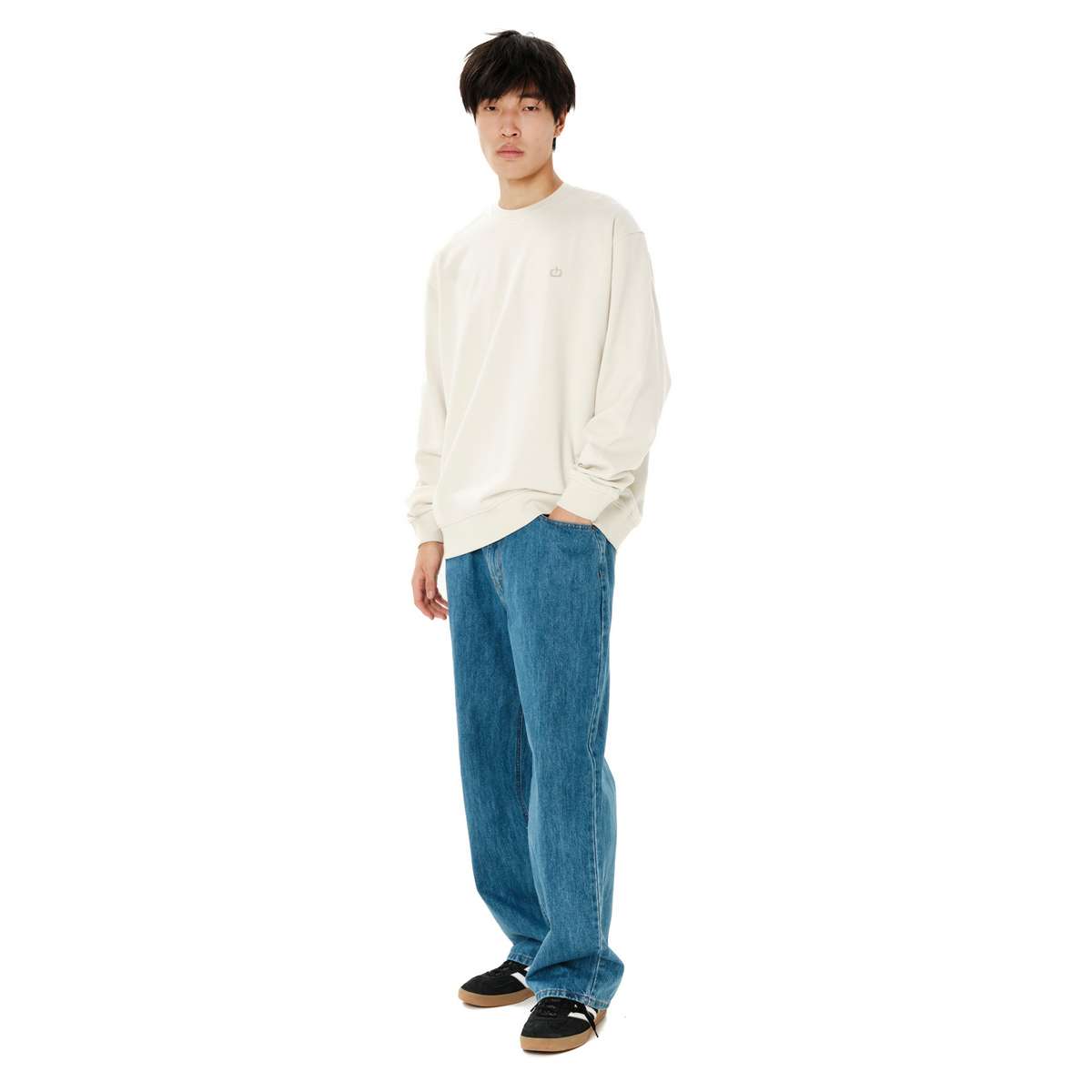 EMERSON MEN’S REGULAR FIT COTTON CLASSIC CREW NECK CLAY WHITE