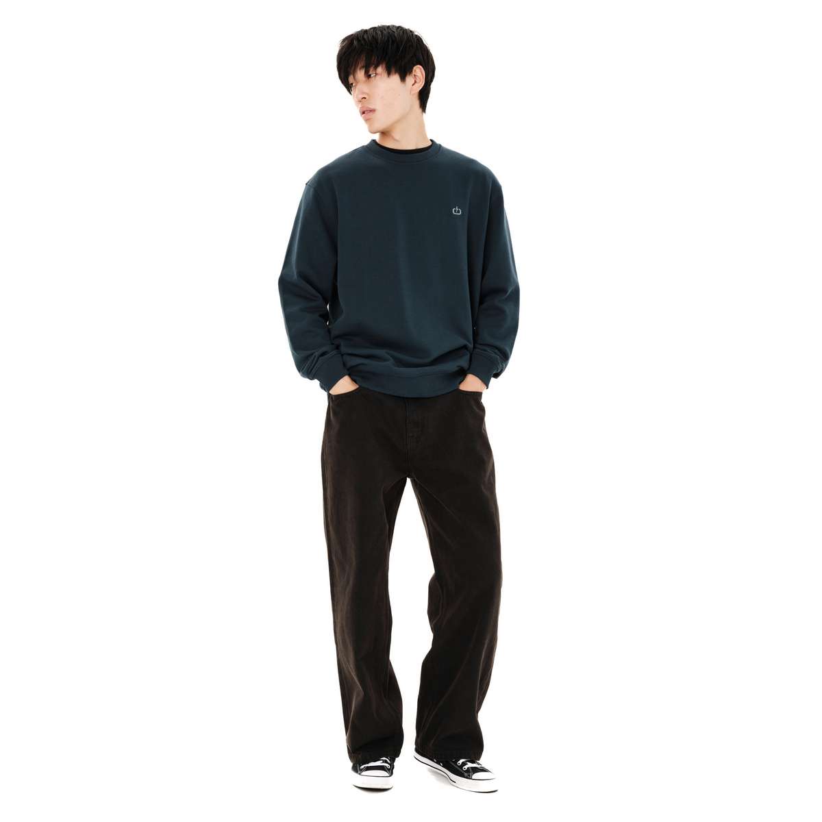 EMERSON MEN’S REGULAR FIT COTTON CLASSIC CREW NECK PETROL