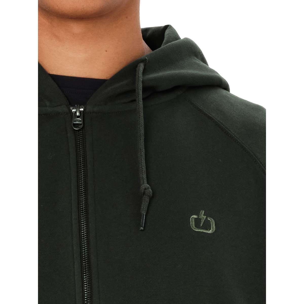 EMERSON MEN’S REGULAR FIT COTTON FULL ZIP HOODIE FOREST GREEN
