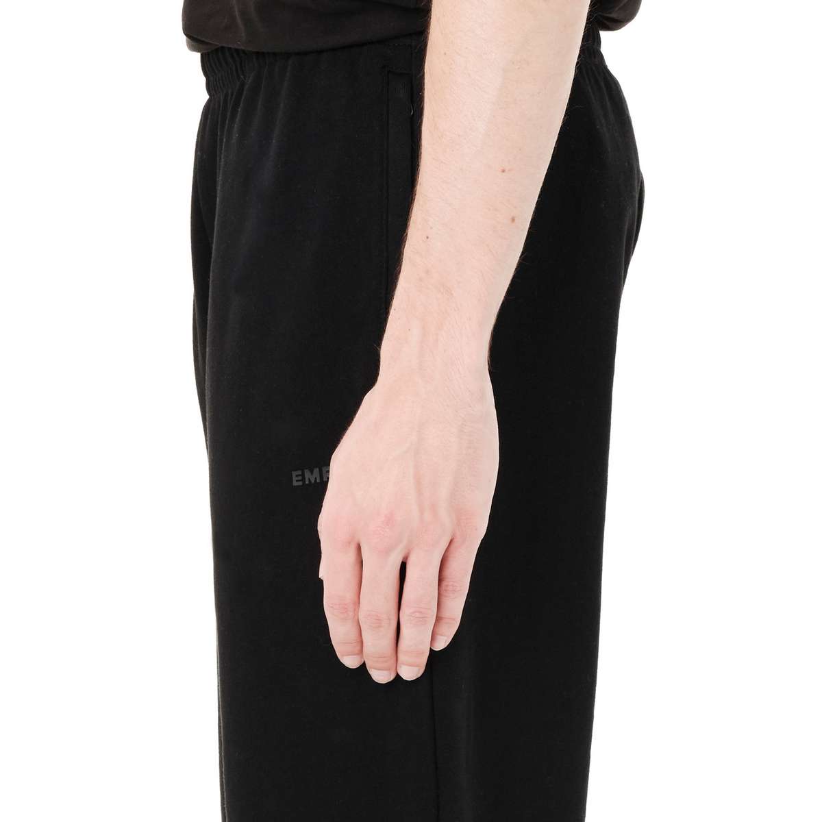 EMERSON MEN’S REGULAR FIT COTTON SWEAT PANTS BLACK