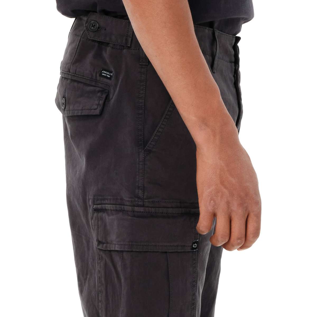 EMERSON MEN’S REGULAR FIT COTTON CARGO PANTS EBONY