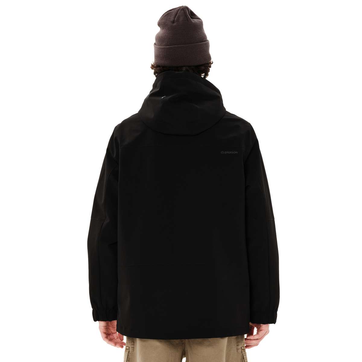 EMERSON MEN΄S JACKET WITH DETACHABLE HOOD REGULAR FIT BLACK