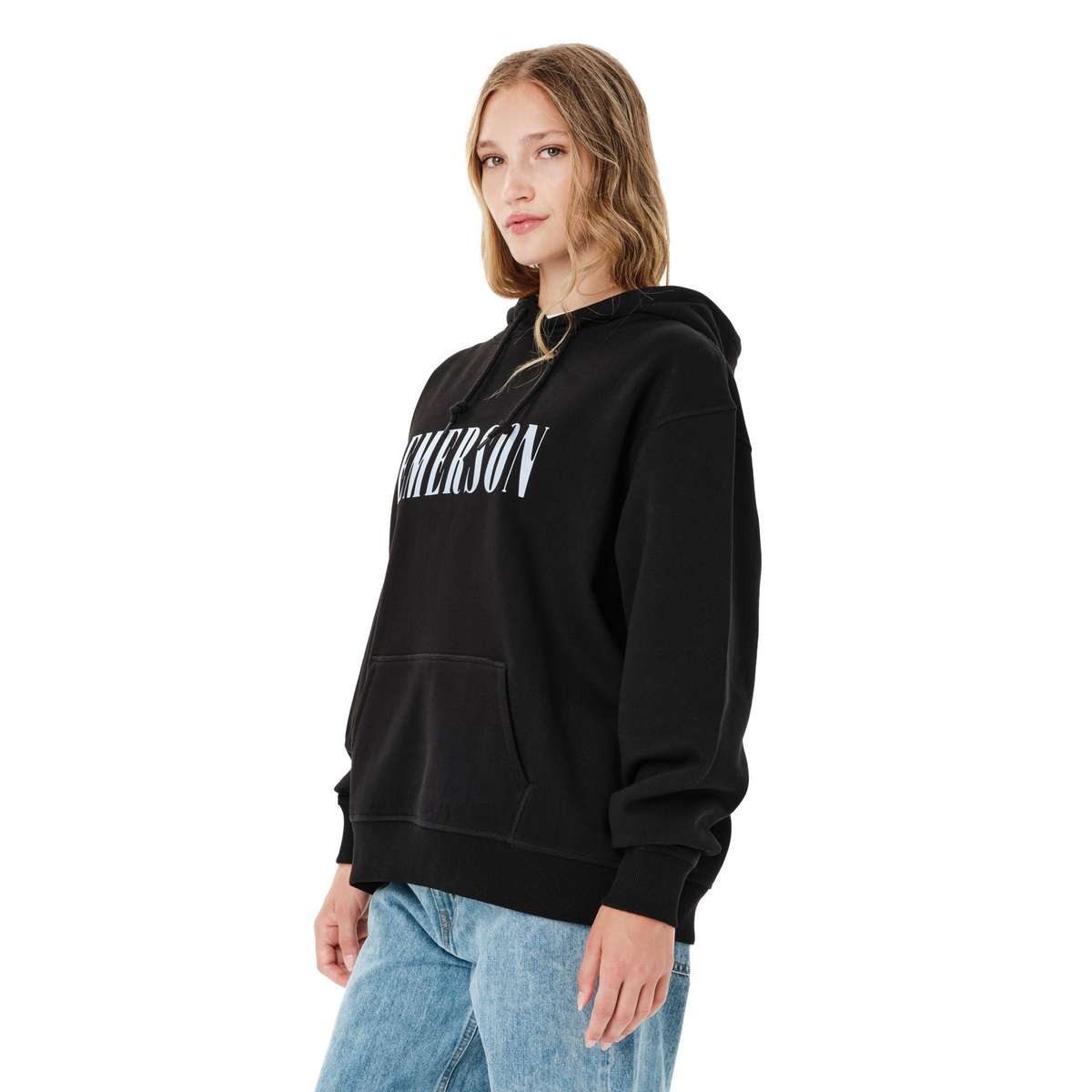 EMERSON WOMEN’S PULLOVER HOODIE BLACK - Μαύρο - XL