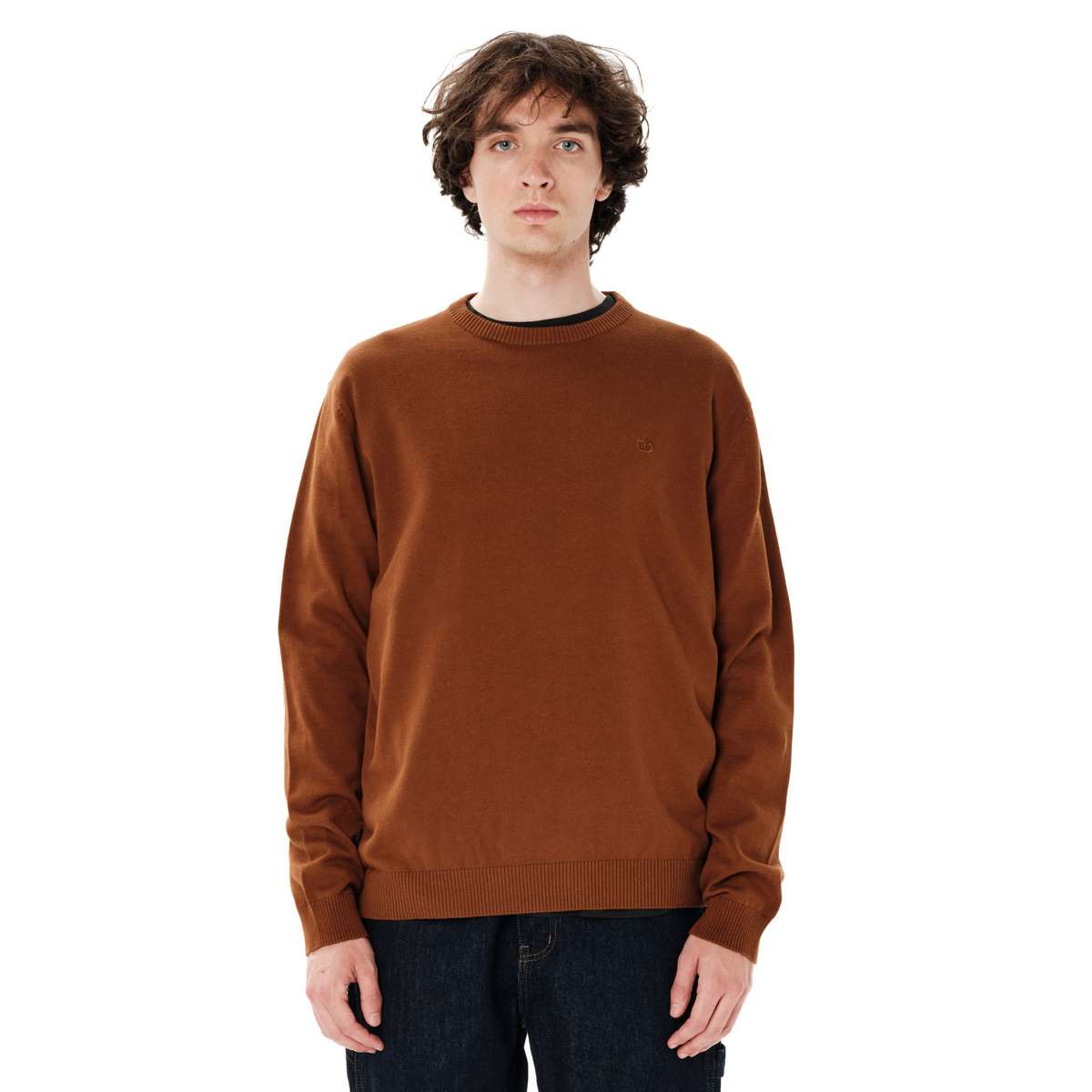 EMERSON MEN’S REGULAR FIT COTTON KNIT SWEATER CAMEL