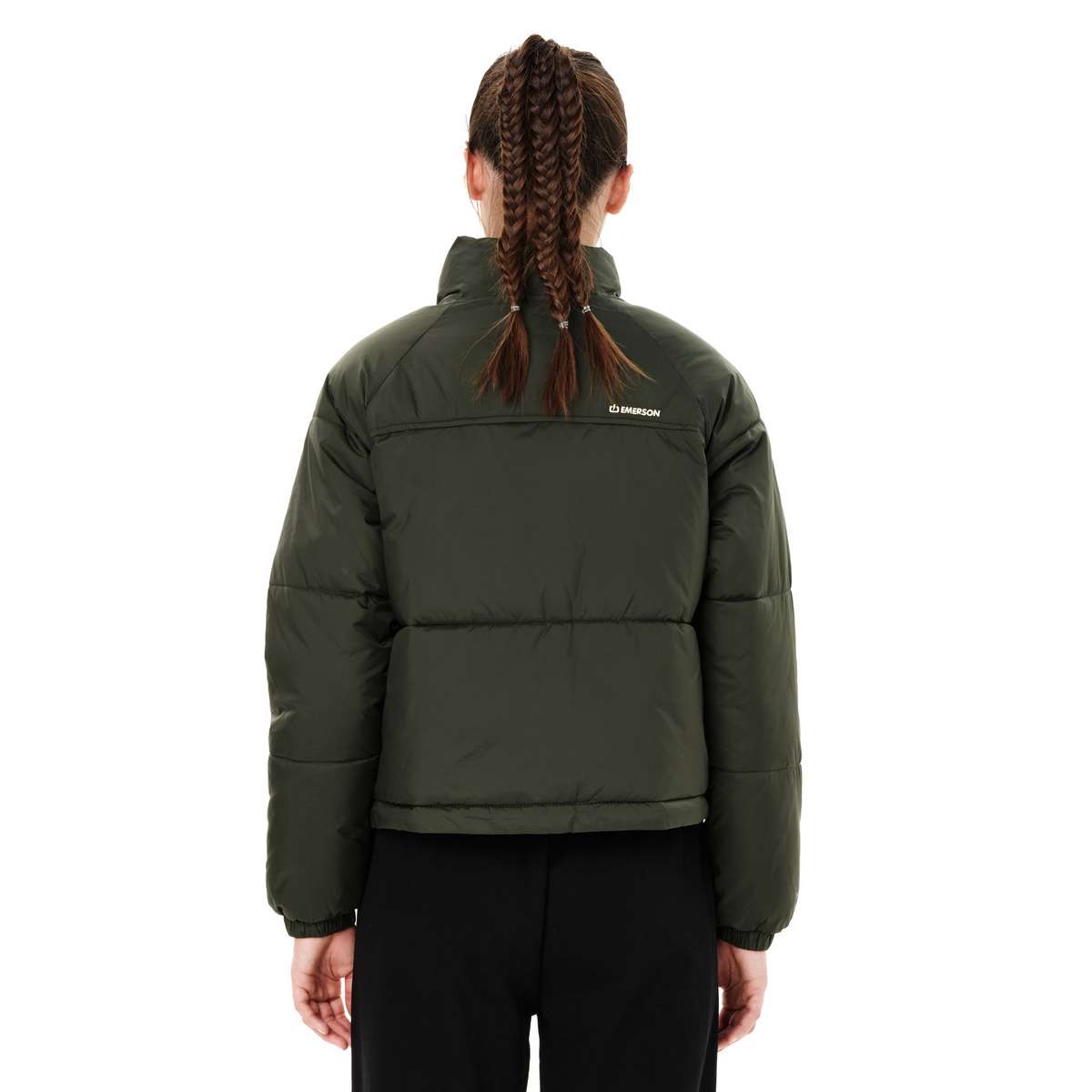 EMERSON WOMEN’S HOODED PUFFER JACKET PINE OLIVE