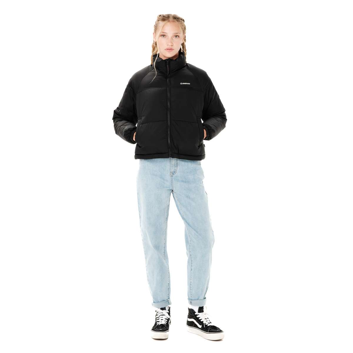 EMERSON WOMEN’S HOODED PUFFER JACKET BLACK