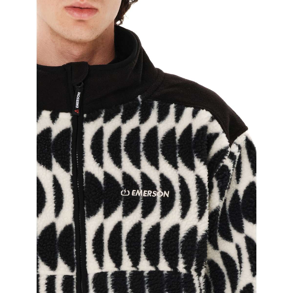 EMERSON MEN’S HIGH-PILE FULL ZIP FLEECE PR613 OFF WHITE