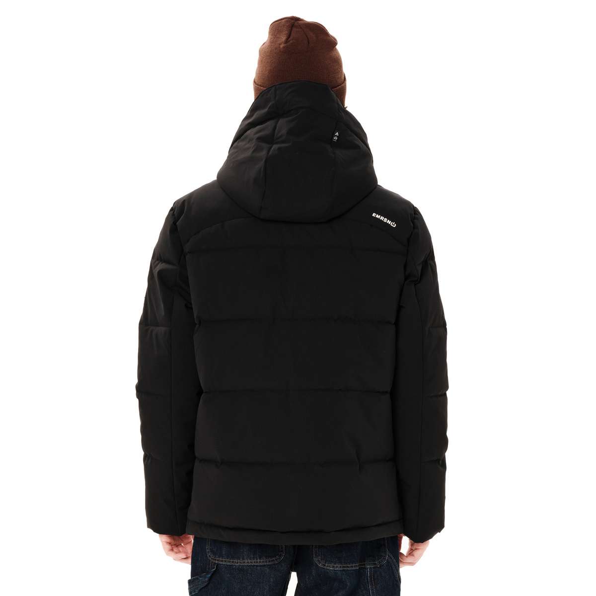 EMERSON MEN΄S PUFFER JACKET WITH DETACHABLE HOOD POLYESTER BLACK