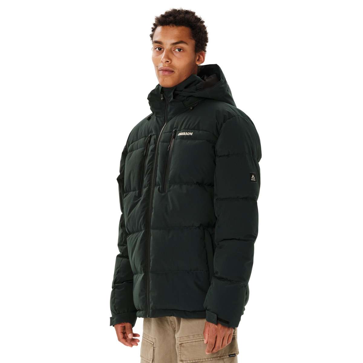 EMERSON MEN΄S PUFFER JACKET WITH DETACHABLE HOOD POLYESTER FOREST