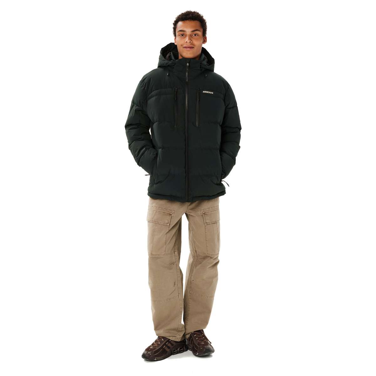 EMERSON MEN΄S PUFFER JACKET WITH DETACHABLE HOOD POLYESTER FOREST
