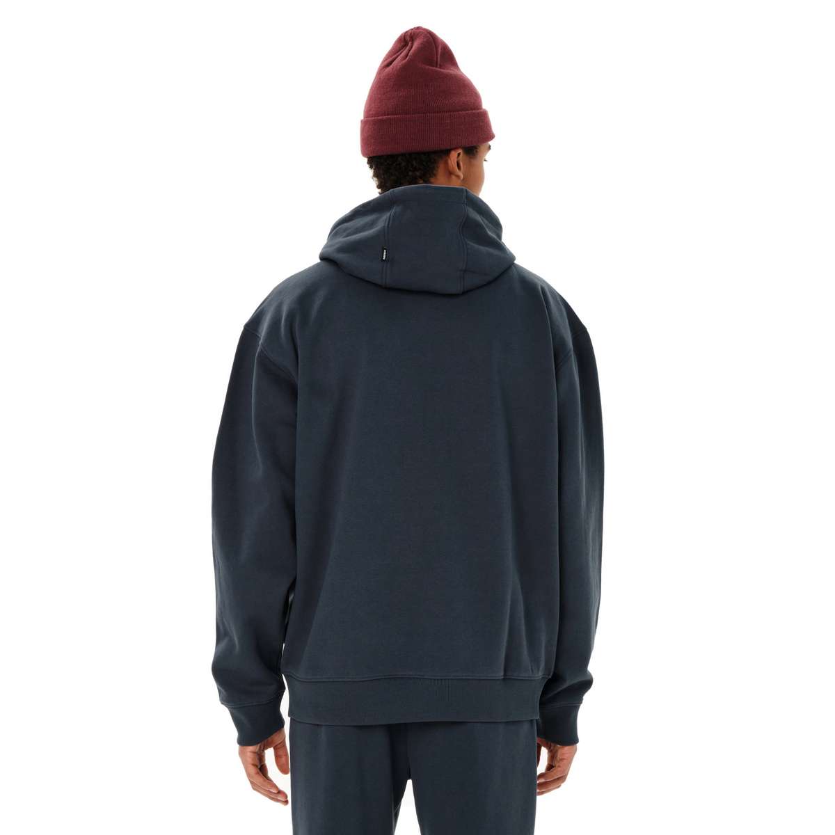 EMERSON MEN’S FULL ZIP HOODIE RELAXED FIT COTTON TEAL BLUE