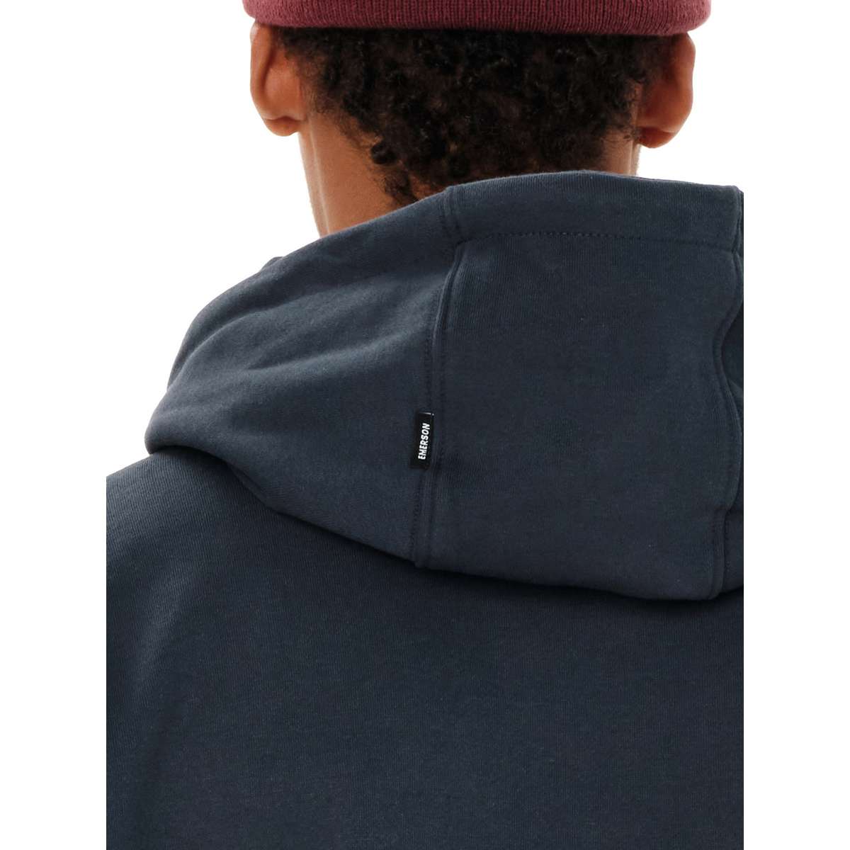 EMERSON MEN’S FULL ZIP HOODIE RELAXED FIT COTTON TEAL BLUE