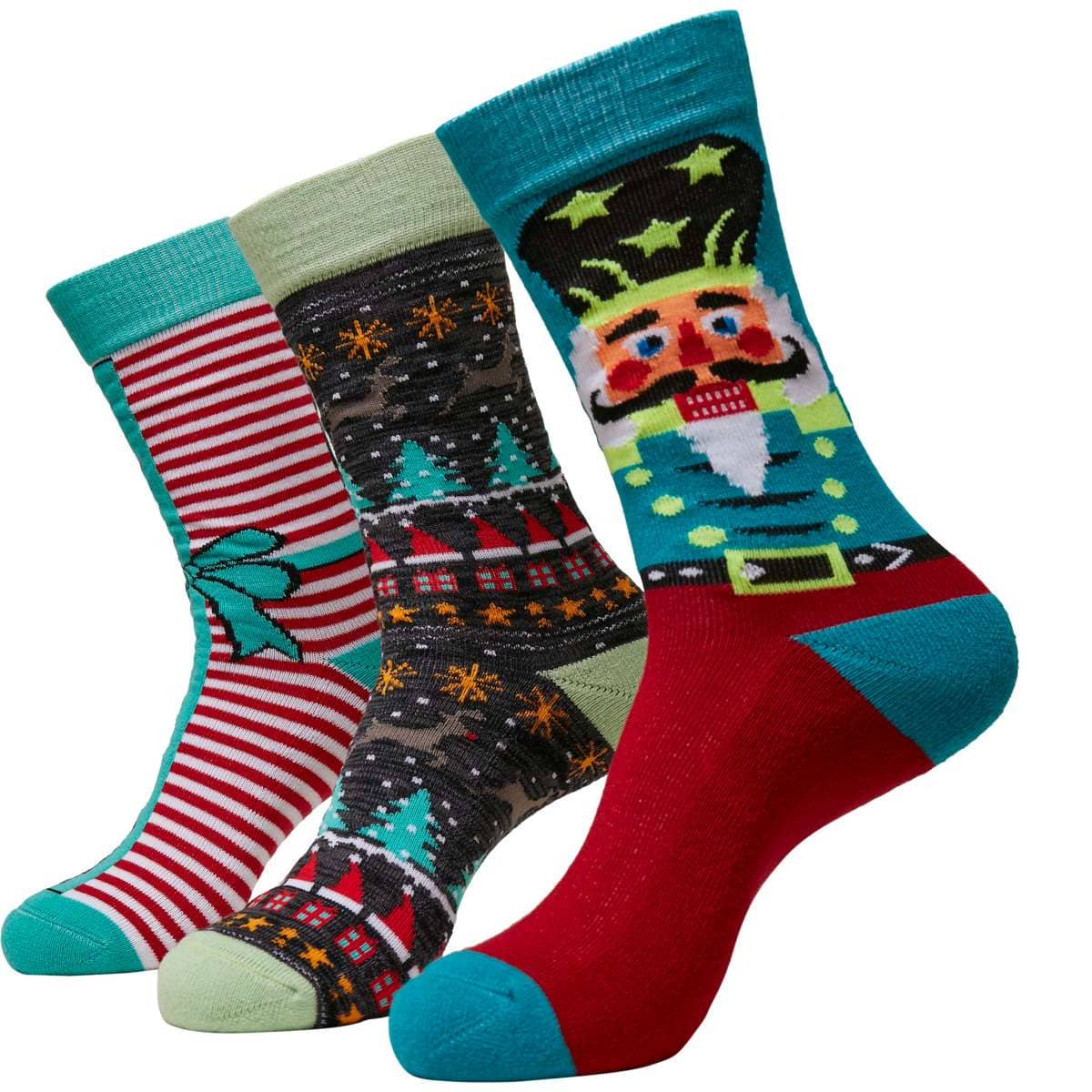 CHRISTMAS NUTCRACKER SOCKS 3-PACK TB3746 MULTICOLOR 