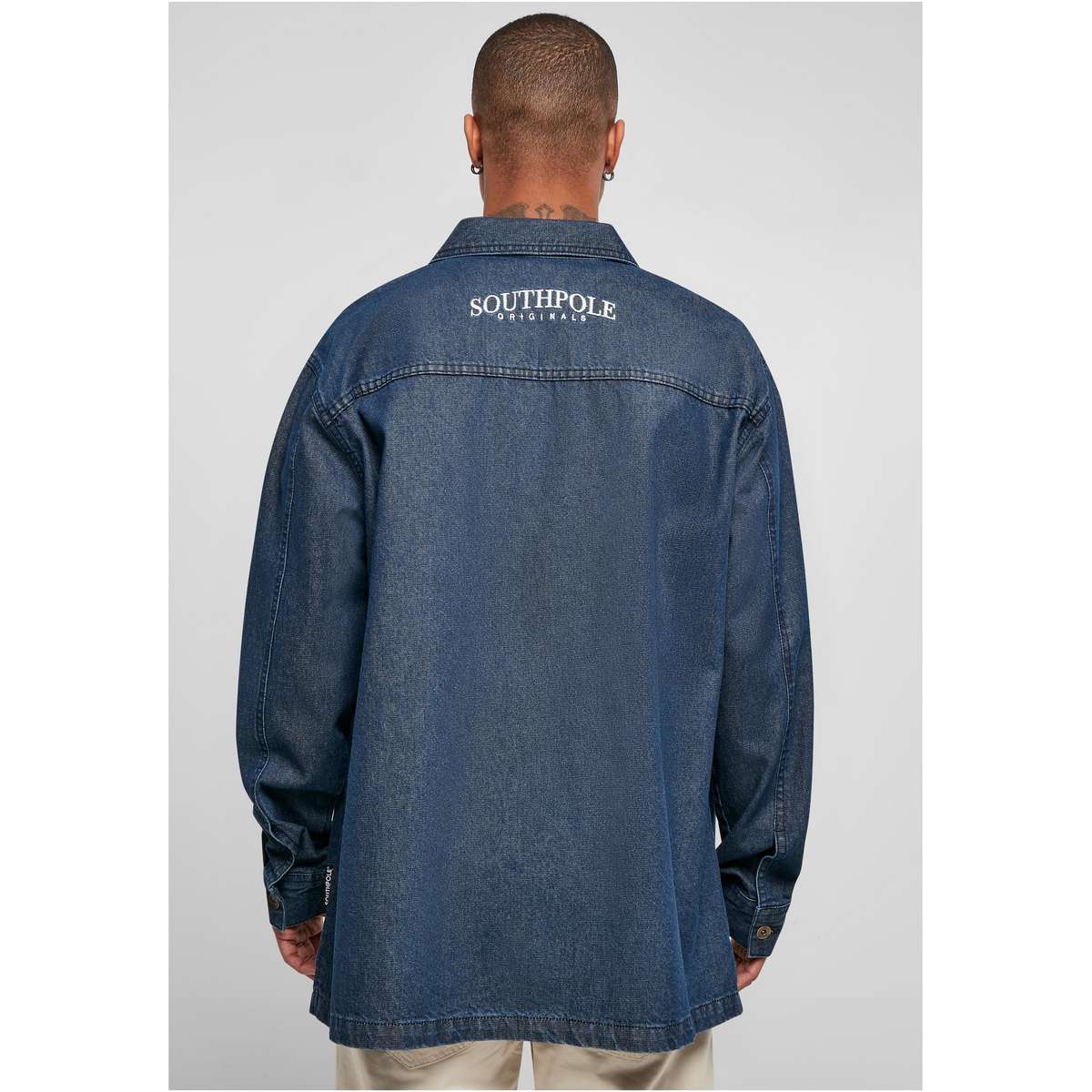 SOUTHPOLE MEN΄S OVERSIZE FIT COTTON DENIM SHIRT SP197 DARKBLUE WASHED