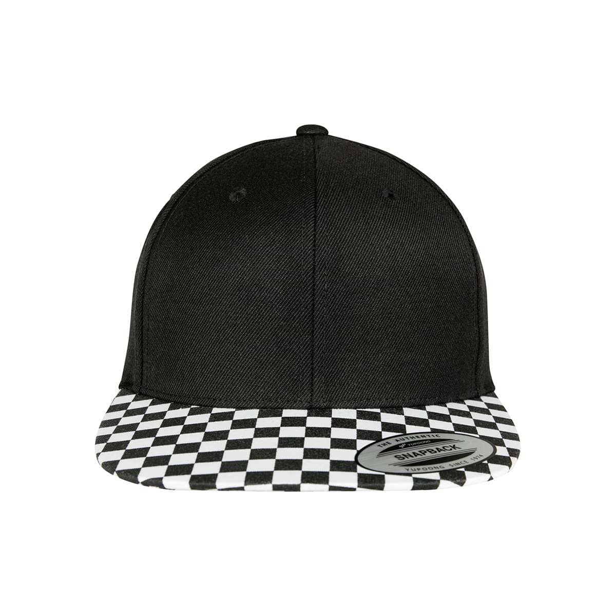 FLEXFIT UNISEX CHECKERBOARD SNAPBACK 6089CB BLACK / WHITE